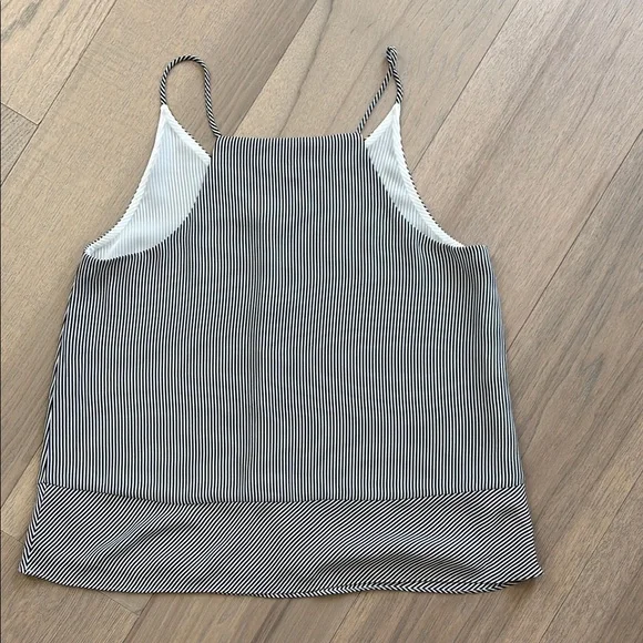 LOFT Black and White Striped Camisole - Picture 3 of 4